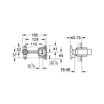 Встраиваемый механизм Grohe Grandera 23319000