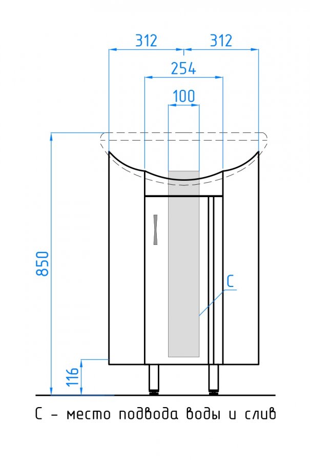 Тумба ВЕЕР угловая