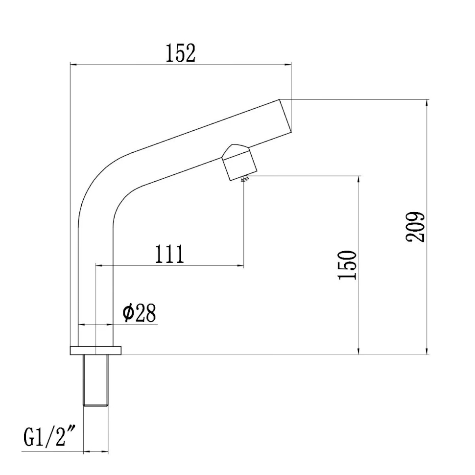 Кран на одну воду Fmark FS12212, сатин