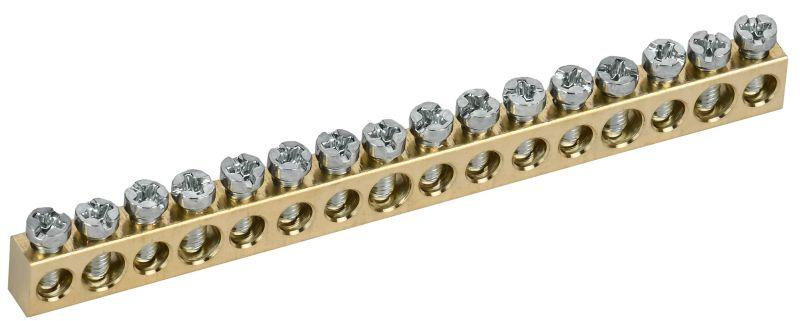 Шина нулевая 6х9 16 отверст. TEKFOR IEK TF-KP00D-SN-16