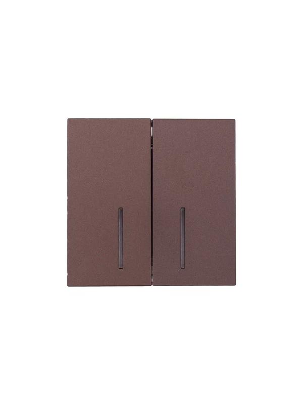 Выключатель 2-кл. с индик. СП ZIMA IP20 10А безвинт. зажим шоколад LEZARD 704-7388-112QC