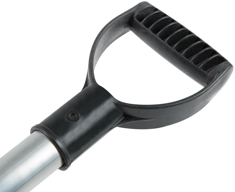 Лопата для уборки снега тротуарная 428х375х1300мм изогнутый алюм. черенок; сталь КУРС 68124