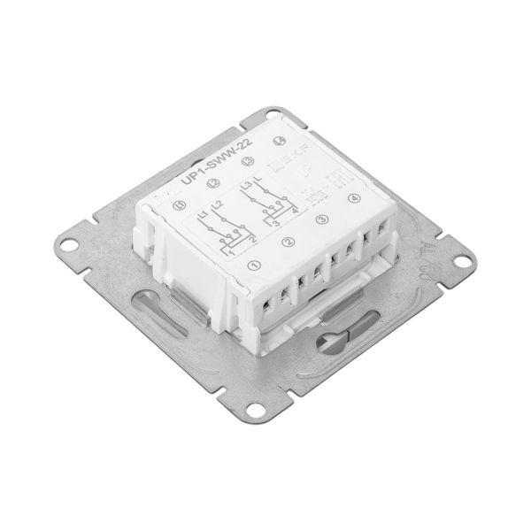 Выключатель перекрестный 2-кл. СП Эпика механизм алюм. EKF UP1-SWA-22