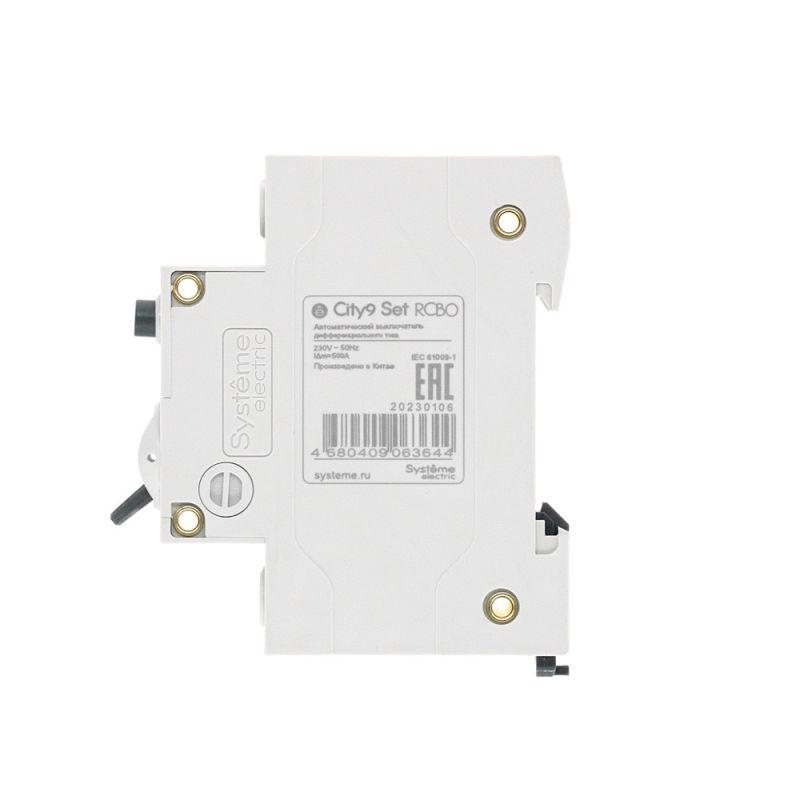 Выключатель автоматический дифференциального тока 2п (1P+N) C 25А 30мА тип AC 4.5кА City9 Set 230В SE C9D34625