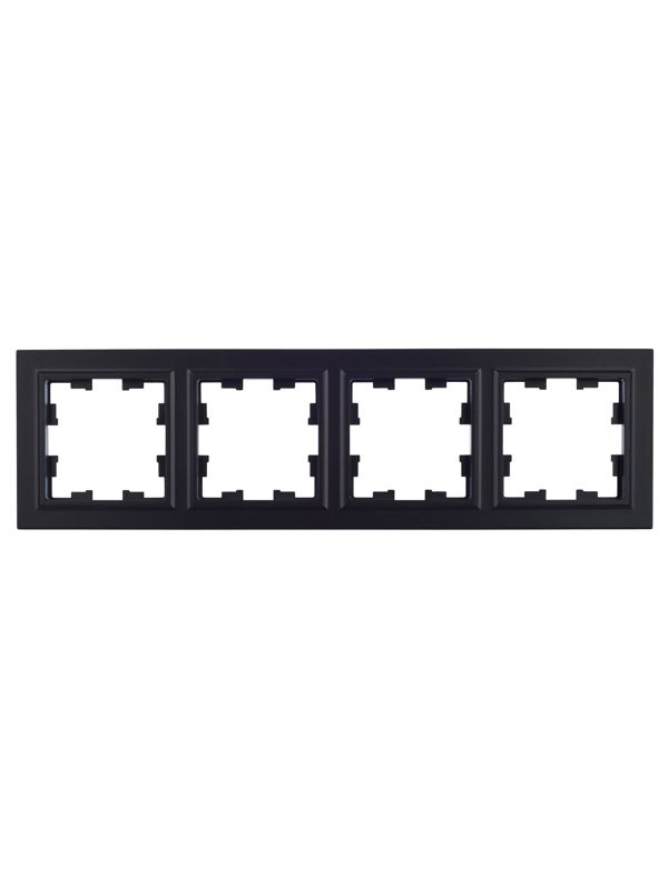 Рамка 4-м BRITE РУ-4-БрЧ черн. IEK BR-M42-K02