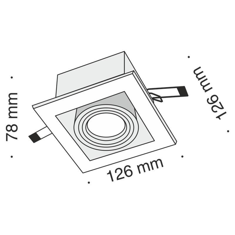 Светильник Metal Modern 1х10Вт GU10 встраив. Maytoni DL008-2-01-S