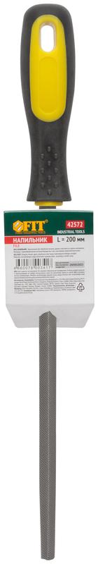 Напильник прорезиненная ручка трехгранный 200мм FIT 42572