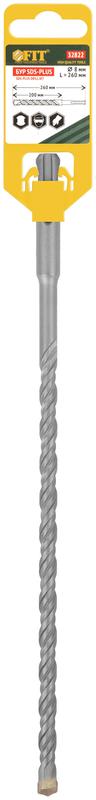 Бур по бетону SDS PLUS профи W-образная вставка двойная спираль 8х260мм FIT 32822