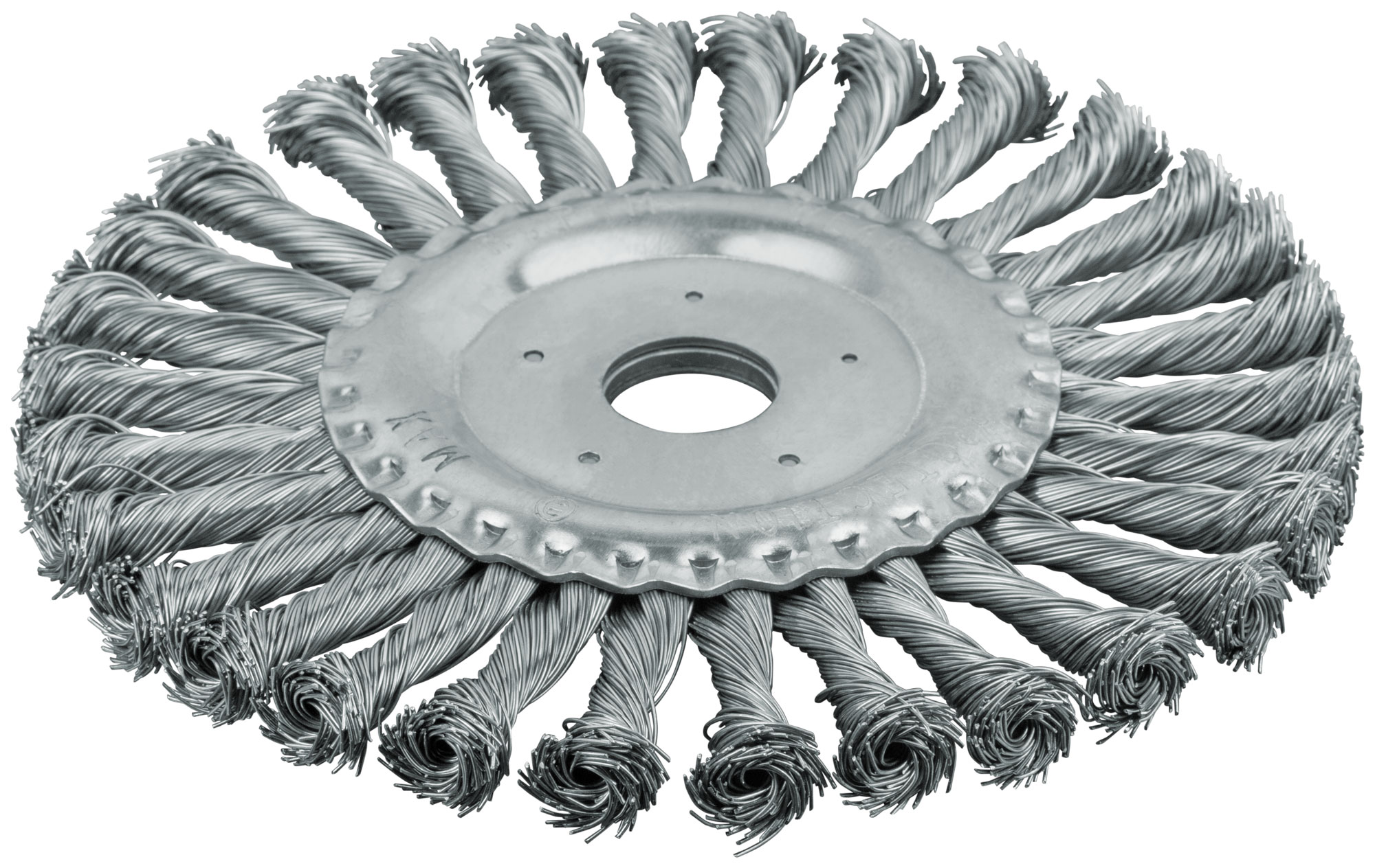 Корщетка-колесо, посадочный диаметр 22,2 мм, стальная витая проволока 180 мм