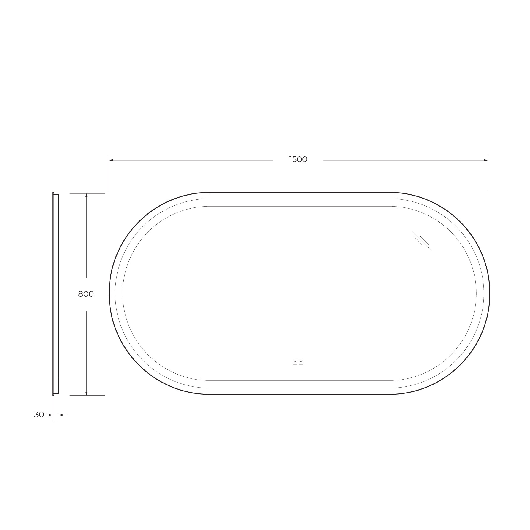 Зеркало Cezares CZR-SPC-GIUBILEO-1500-800-TCH-WARM