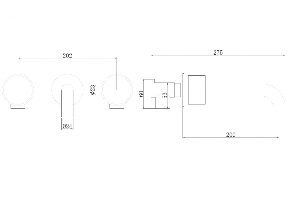 Смеситель ABBER Wasser Kreis AF81122 для раковины скрытого монтажа, хром