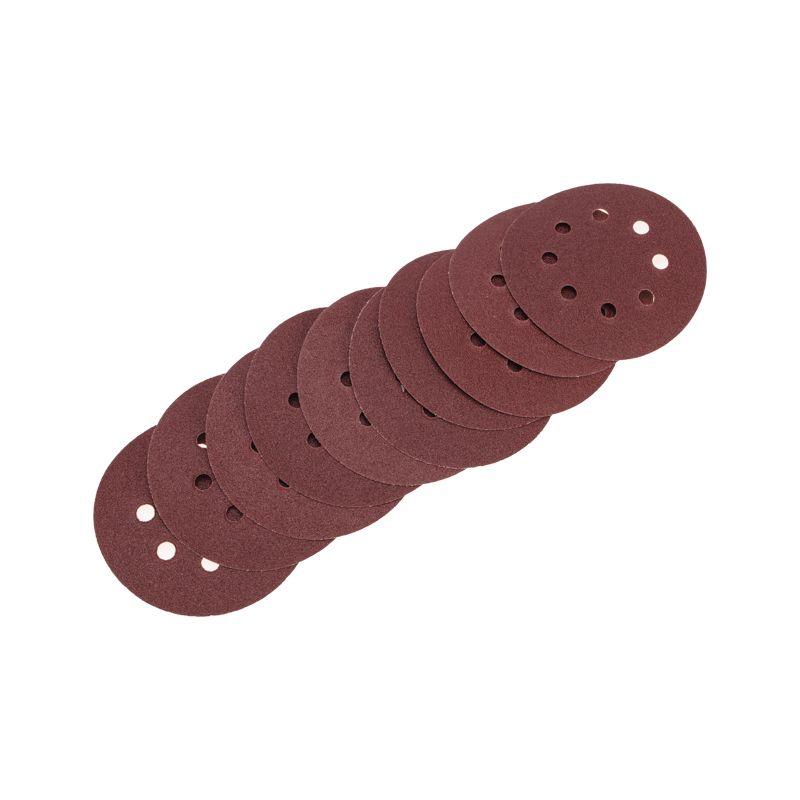 Диск абразивный на ворсовой основе на липучке перфорир. P100 125мм (уп.10шт) Kranz KR-91-1167