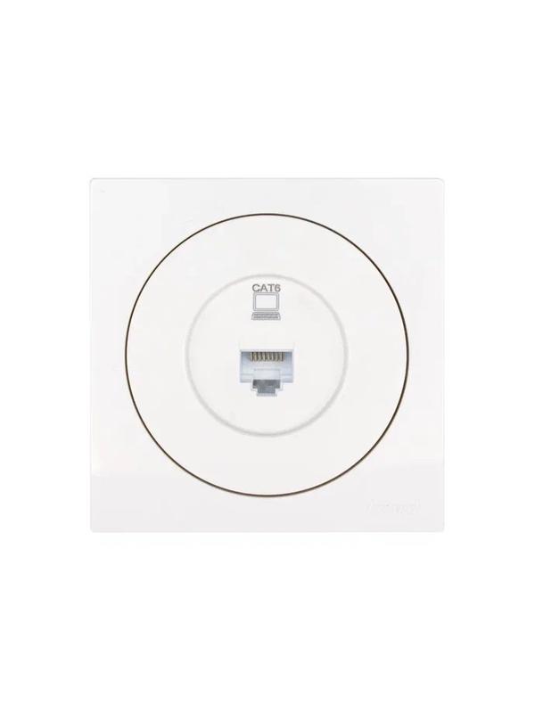 Розетка компьютерная СП OSEN RJ45 кат.6 механизм бел. LEZARD 743-0288-140