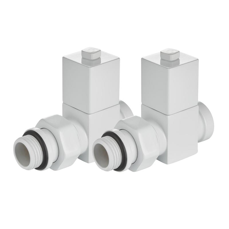 Набор дизайн-вентилей CUBE прямой 1/2дюйм бел. Royal Thermo НС-1422574