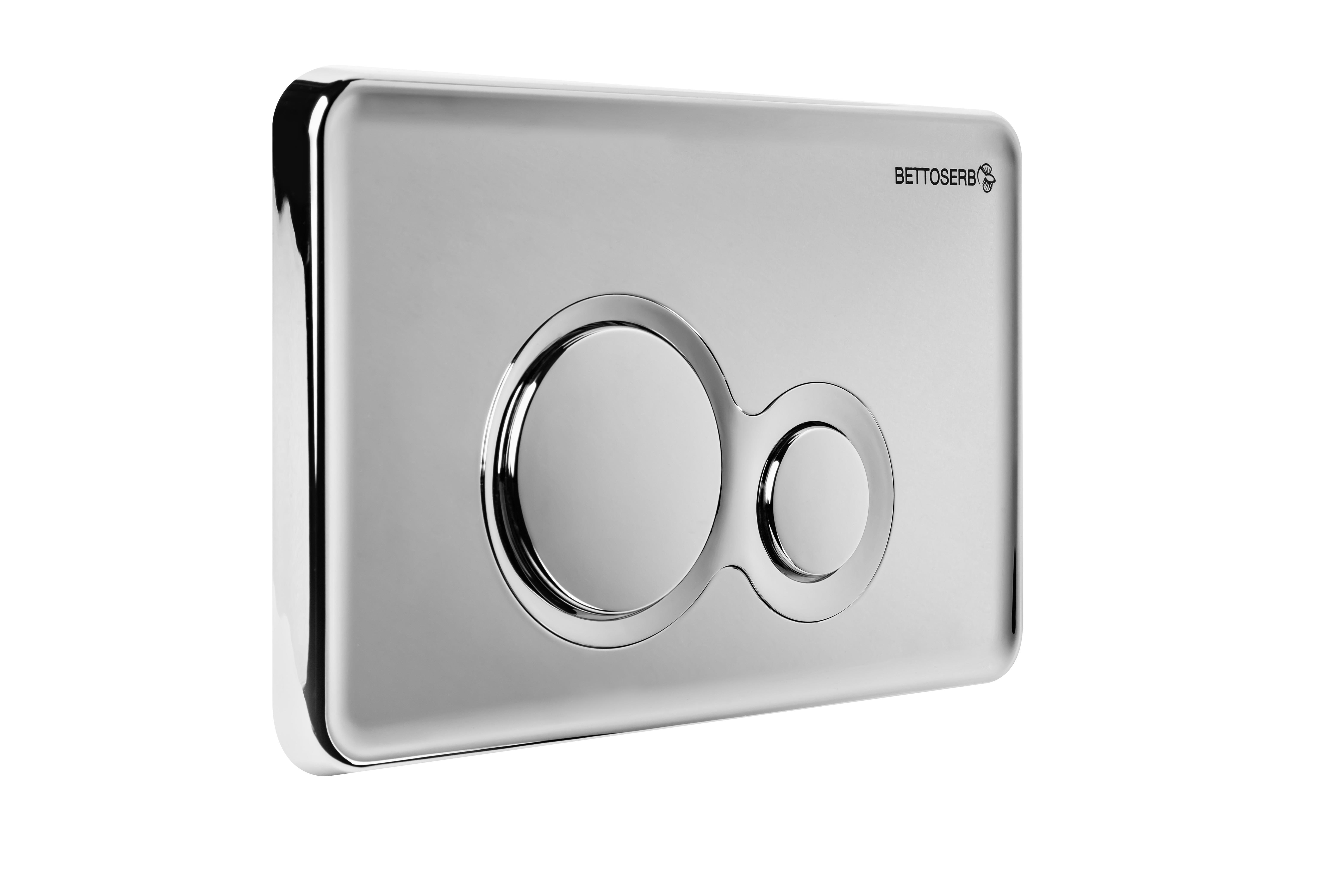 Клавиша смыва BETTOSERB хром матовый+хром глянец DUO
