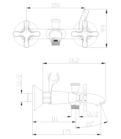 Смеситель для ванны Lemark Duetto (LM5712C)