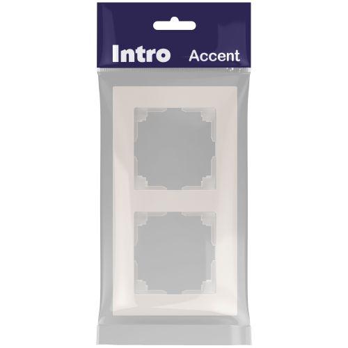 Рамка 2-м СП Accent 6-502-06 перламутр. Intro Б0063768