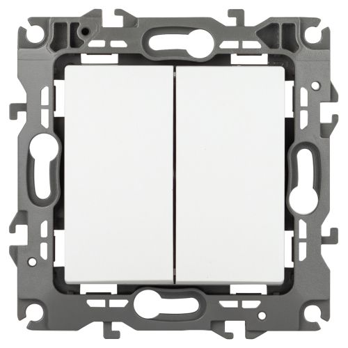 Переключатель 2-кл. Эра12 12-1106-01М 250В 10АХ бел. матов. Эра Б0065656