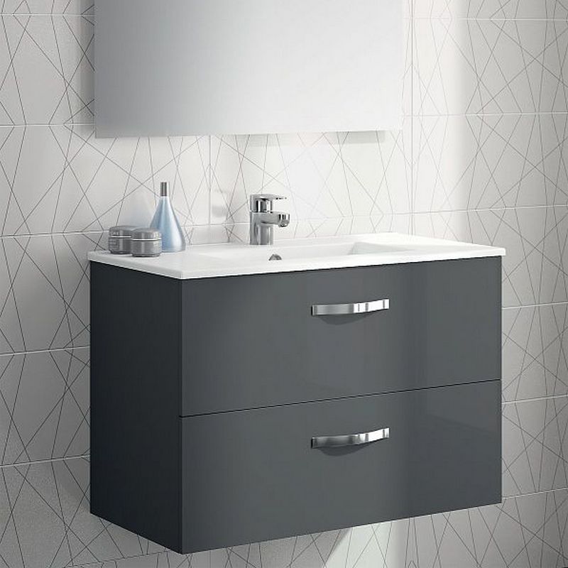 Тумба под раковину Jacob Delafon Ola EB391RU-N14 серый антрацит 80 см