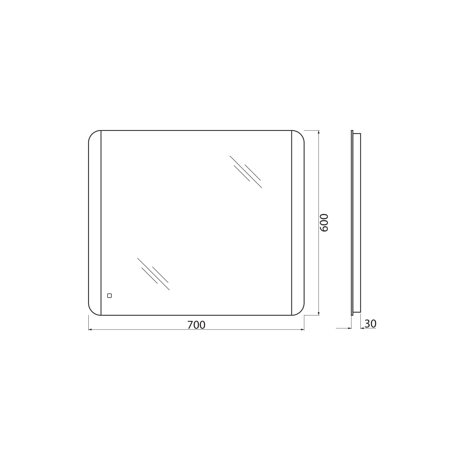 Зеркало BelBagno SPC-CEZ-700-600-LED-TCH