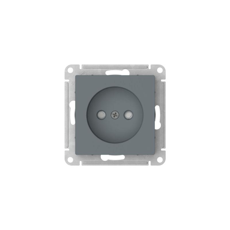 Розетка AtlasDesign 16А без заземл. защ. шторки быстрозажим. клем. механизм грифель SE ATN000749S