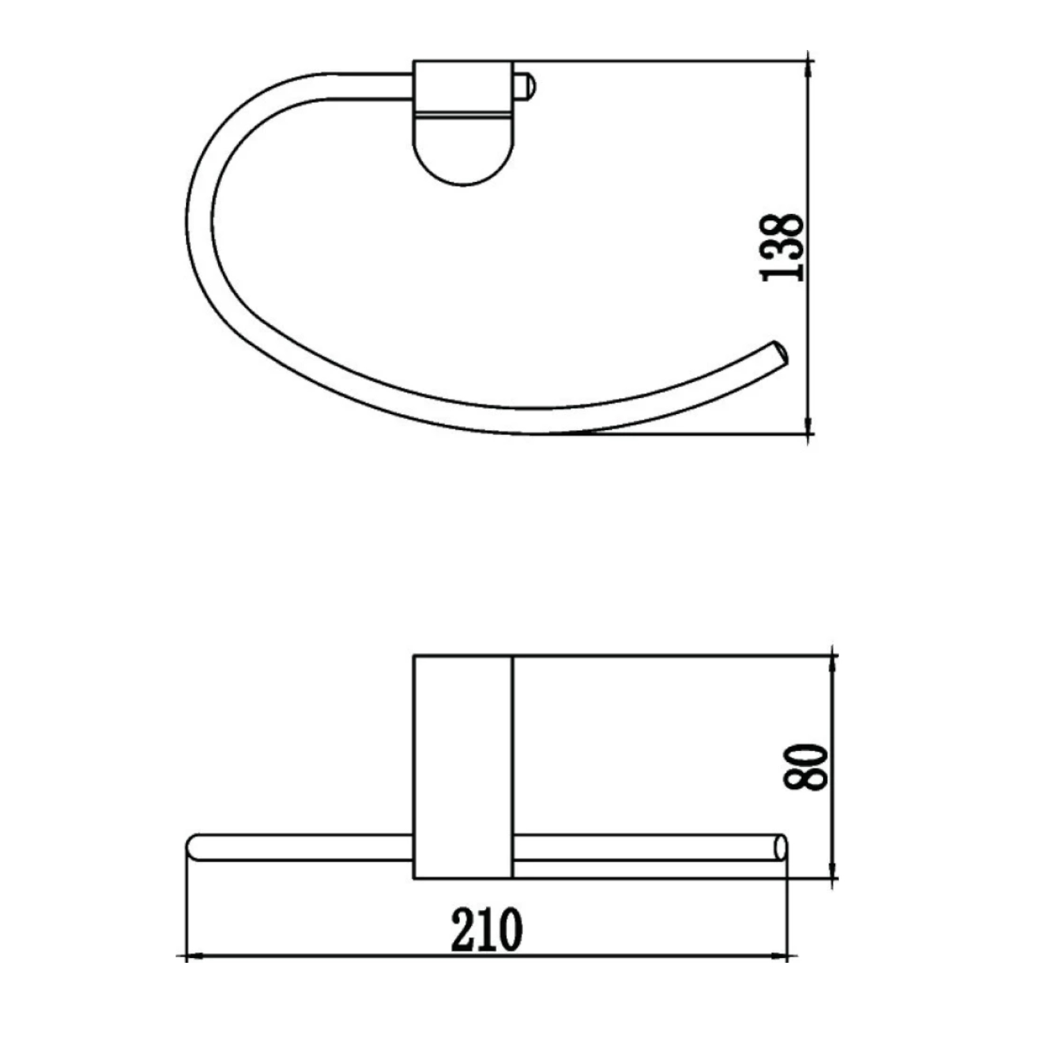 Полотенцедержатель Savol S-007360, хром