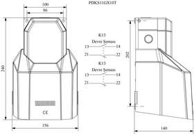 Педаль одиночная 2x(2НО+2НЗ) 2 скорости с фиксацией с защитным кожухом (алюм.) оранж. цвета (250В AC 4А) IP65 EMAS PDKS11GX12T