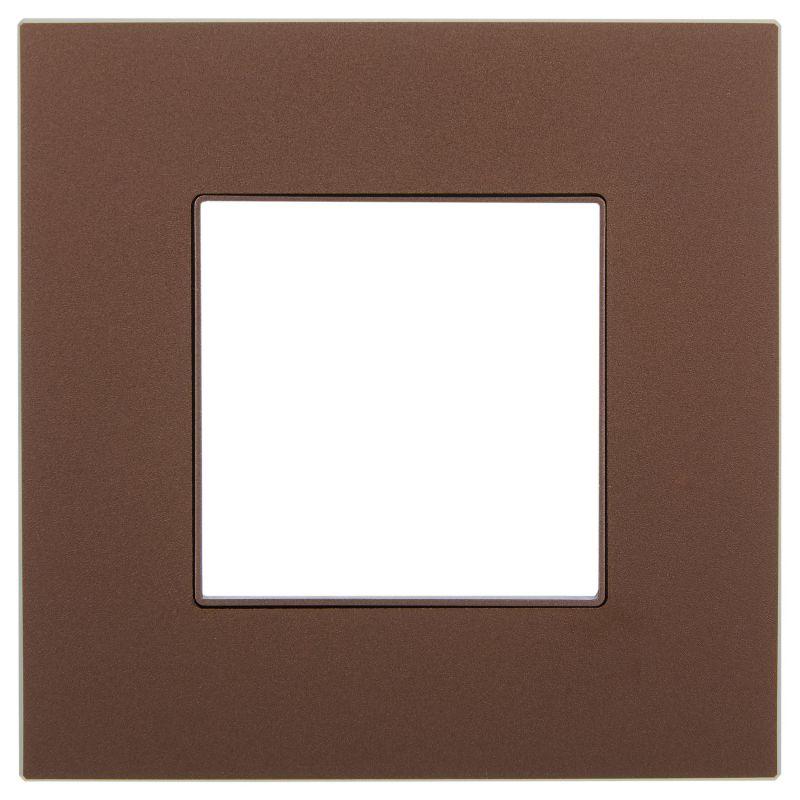 Рамка 1-м SKANDY SK-F31Br металл шоколад IEK SK-M12-M-K30