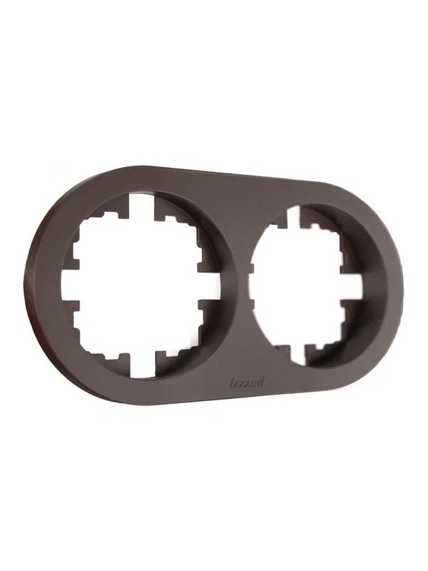 Рамка 2-м OSEN горизонт. круглая шоколад LEZARD 744-7300-147
