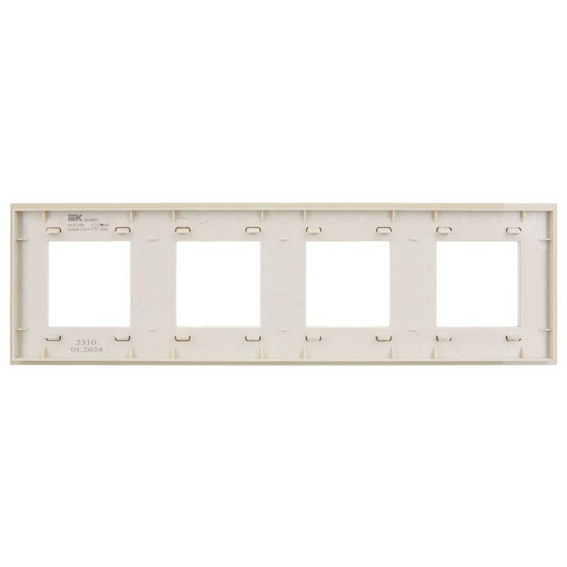 Рамка 4-м SKANDY SK-F24B стекло беж. IEK SK-M42-G-K10