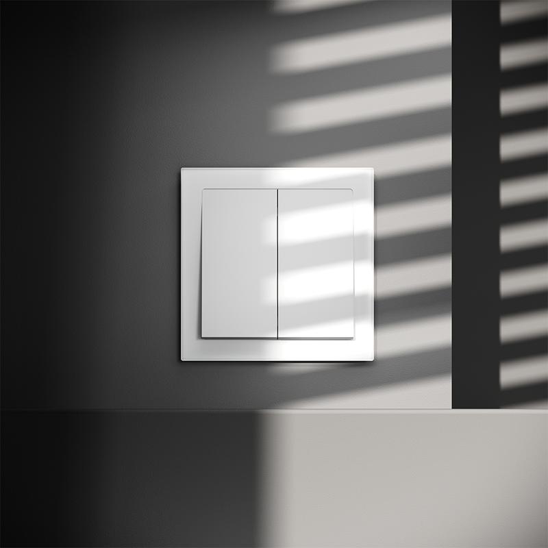 Переключатель проходной 2-кл. СП S70 10А механизм бел. матов. Voltum VLS020302