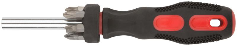 Отвертка 6 CrV бит прорезиненная ручка с антискользящим покрытием КУРС 56238