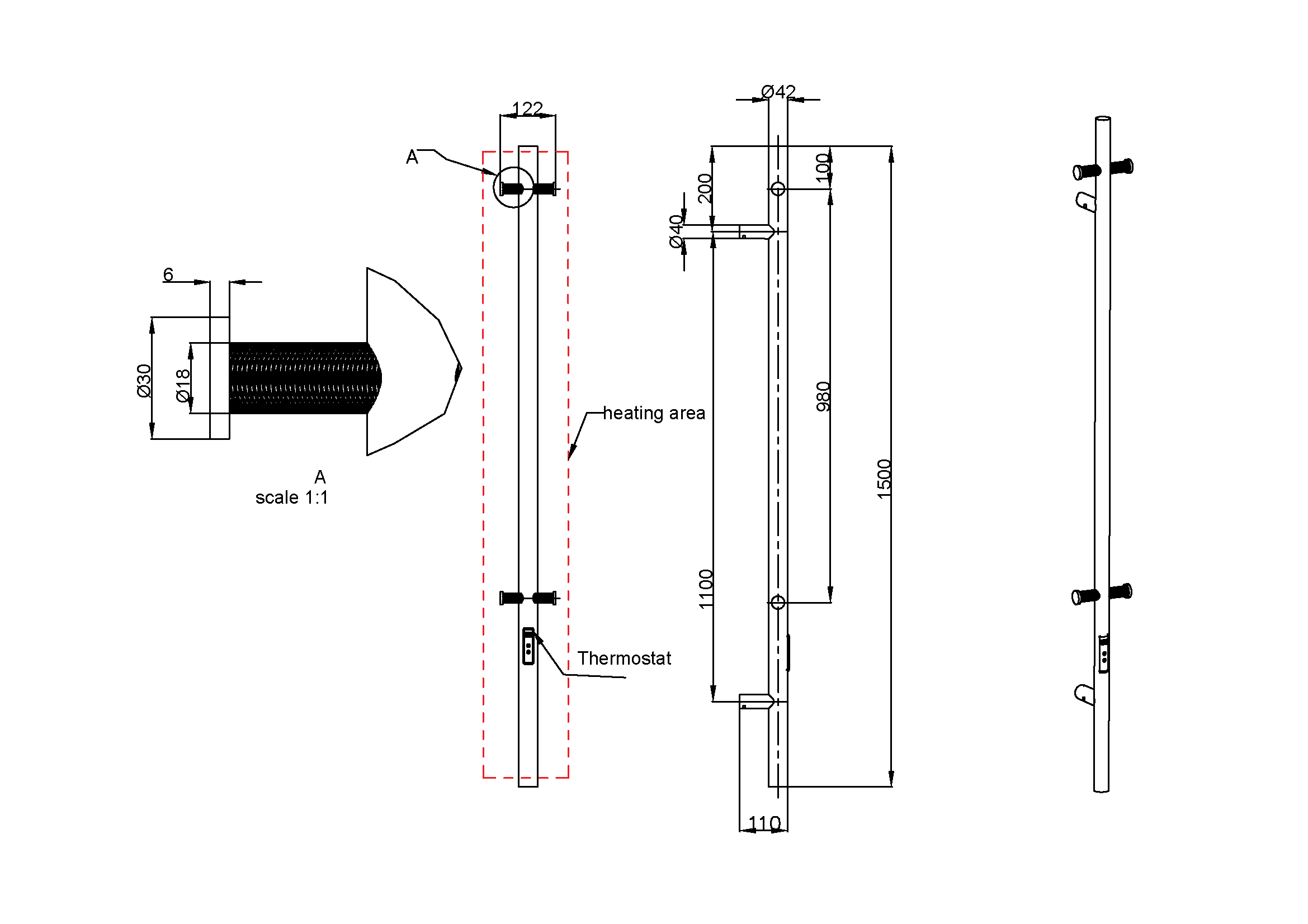Полотенцесушитель электрический Uno NICKEL BRUSH