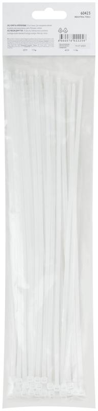 Хомут для проводов 300х3.6мм нейлон. бел. (уп.50шт) FIT 60423