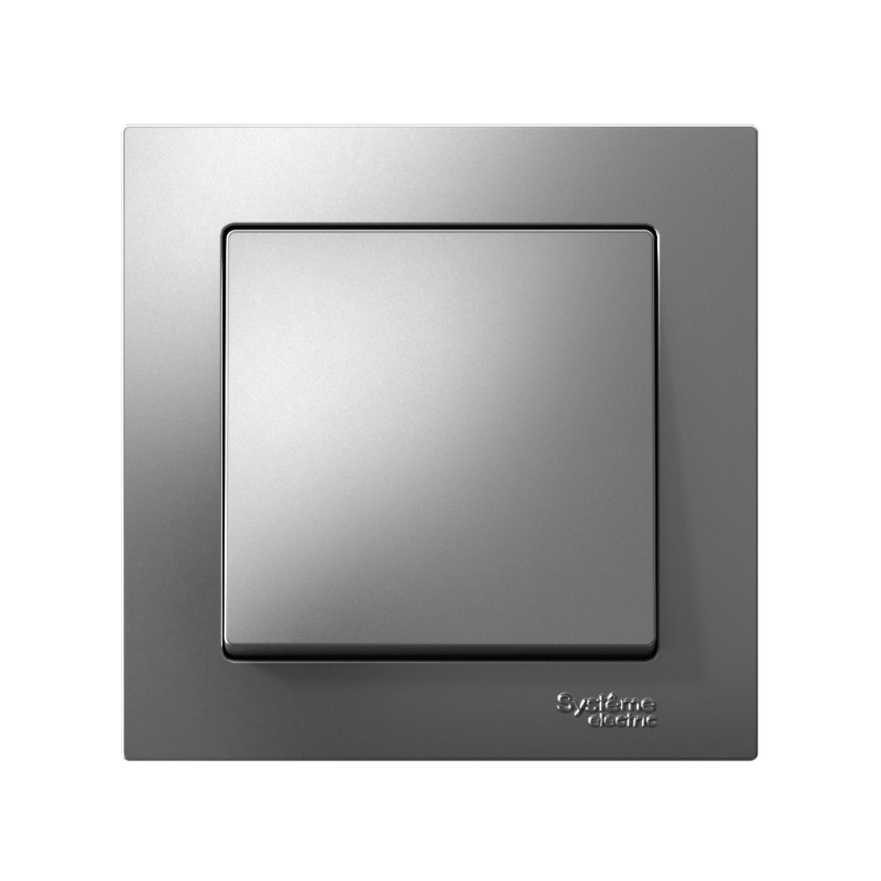 Выключатель 1-кл. AtlasDesign (сх. 1) 10AX быстрозажим. клем. в сборе сталь SE ATN000912S