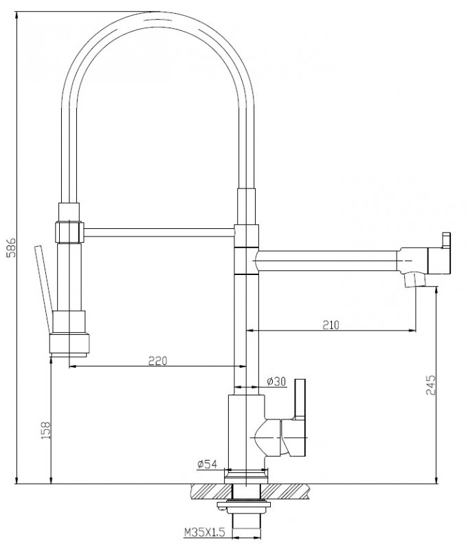 Смеситель для кухни BelBagno BB-LAM50-IN