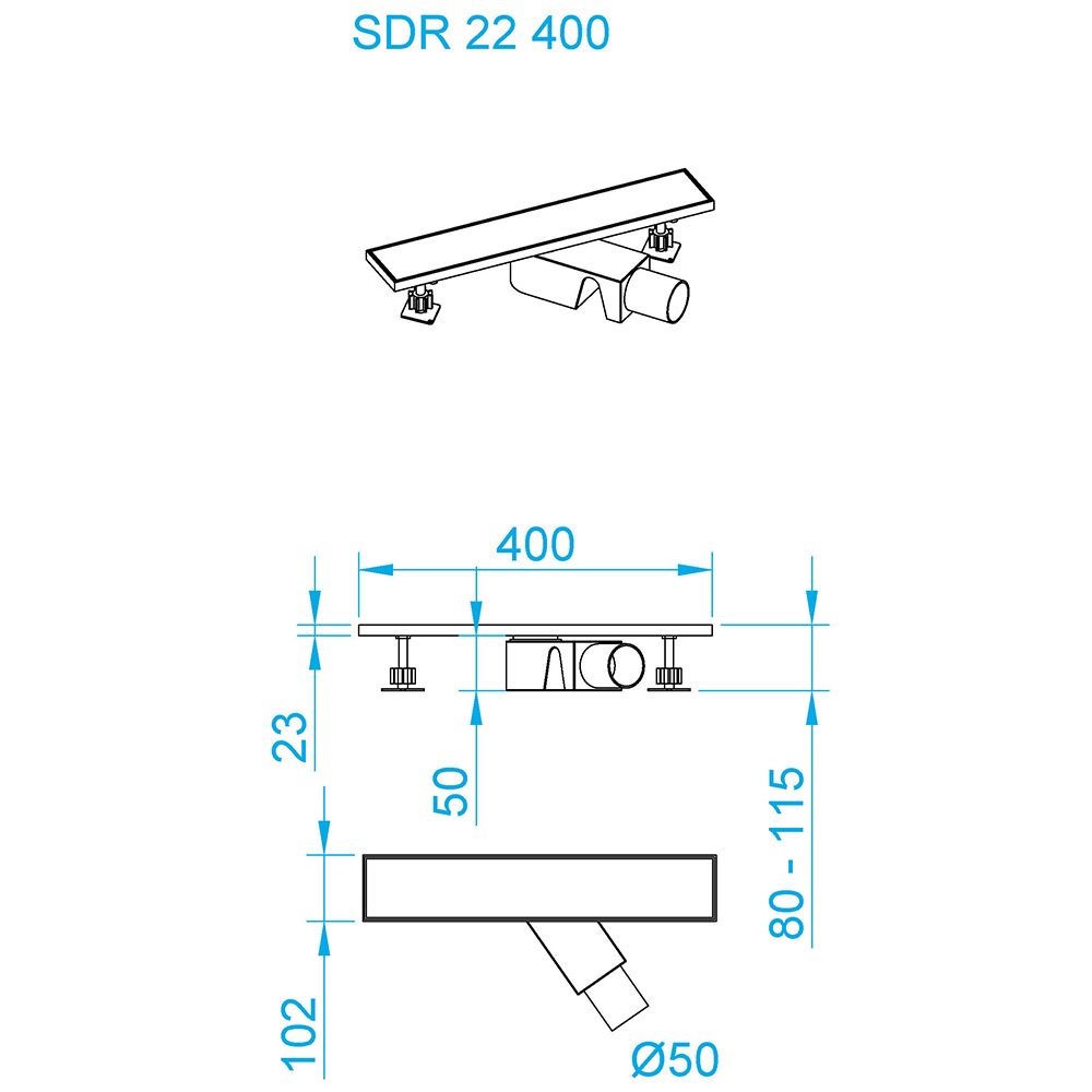 Душевой трап RGW SDR-22B, 47212240-04