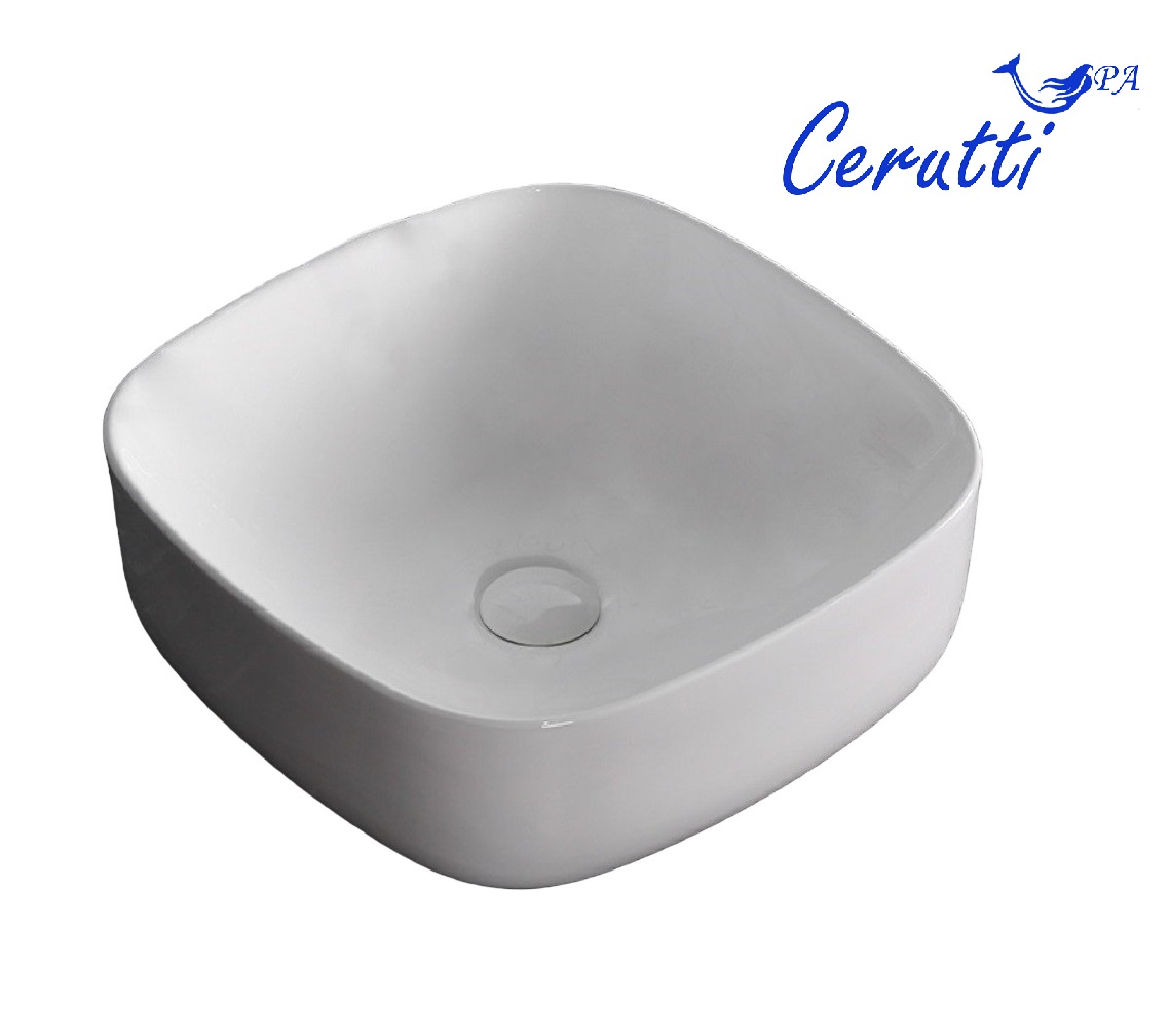 Раковина CR0010 накладная, белая, квадратная 425х425х150 Ceruttispa