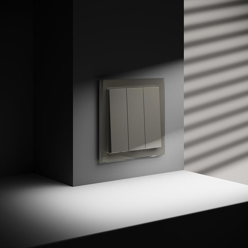 Выключатель 3-кл. СП S70 10А механизм шелк Voltum VLS030104