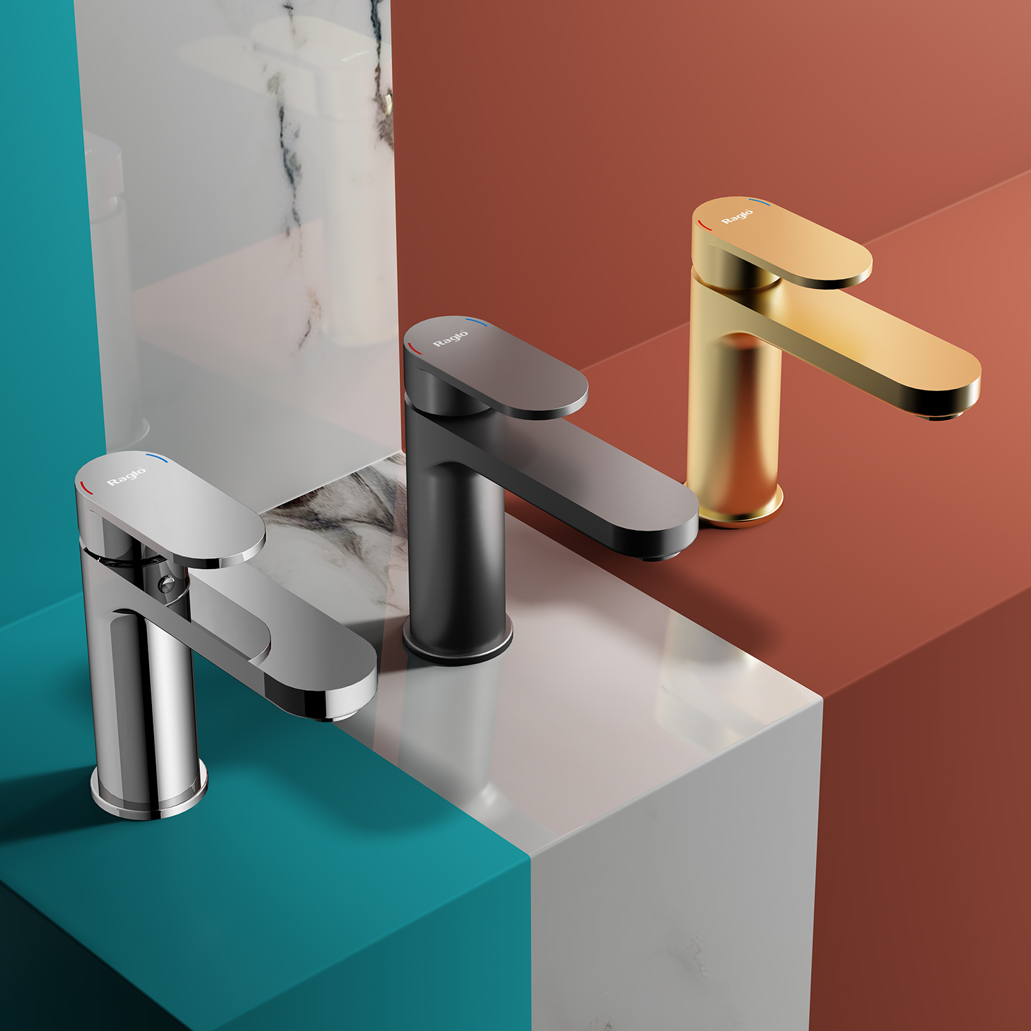 Смеситель для раковины Raglo R50.10.23, золото