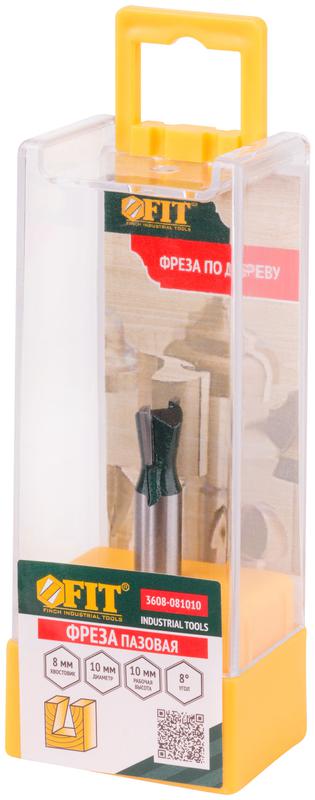 Фреза пазовая "Ласточкин хвост" 10х10х50.5мм FIT 3608-081010