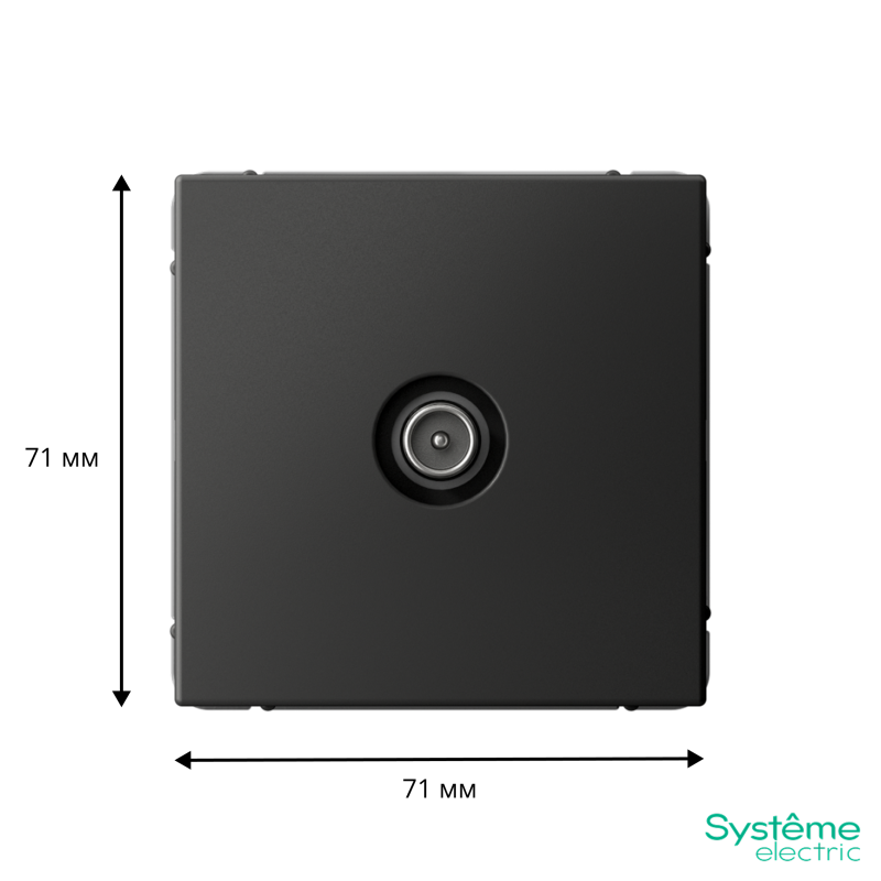 Розетка телевизионная оконечная TV ArtGallery 1дБ механизм базальт SE GAL001491