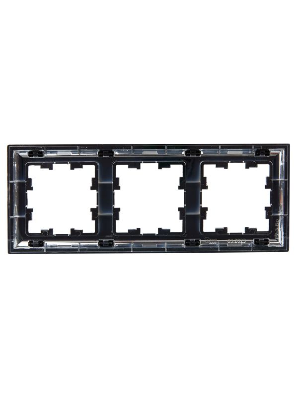 Рамка 3-м BRITE РУ-3-Бр хром/черн. IEK BR-M32-12-2-K23