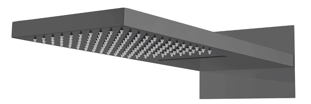 Лейка верхняя FUSION Shine Gun Metal с каскадом