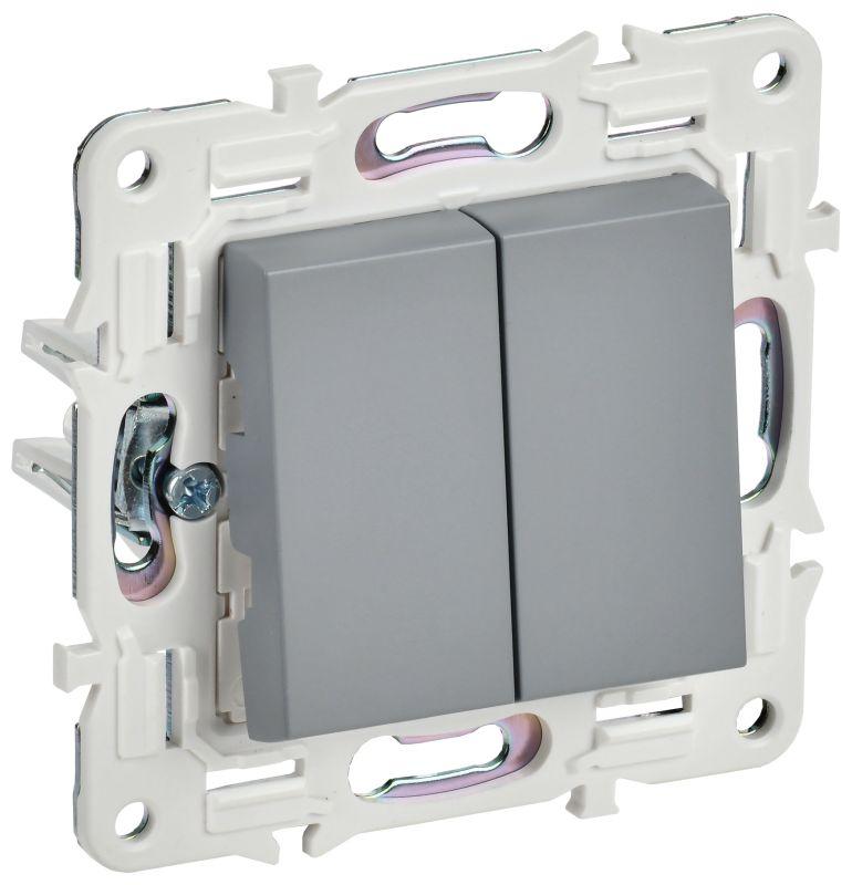 Выключатель перекрестный 2-кл. SKANDY 10А SK-V06Gr сер. IEK SK-V23-0-10-K03