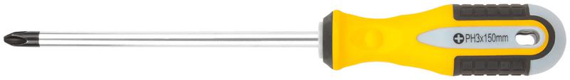 Отвертка "Старт" CrV сталь прорезиненная ручка 8х150мм РН3 FIT 55179