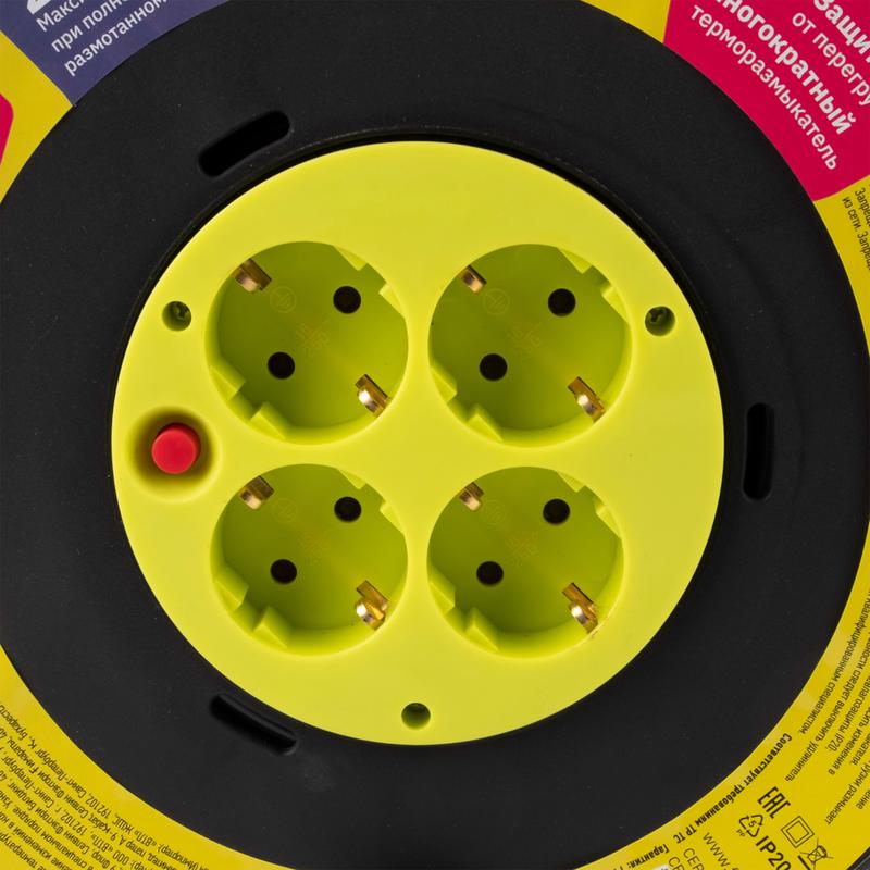 Удлинитель на катушке 4х50м с с заземл. CRG-04-5000 ФАZА 5063822