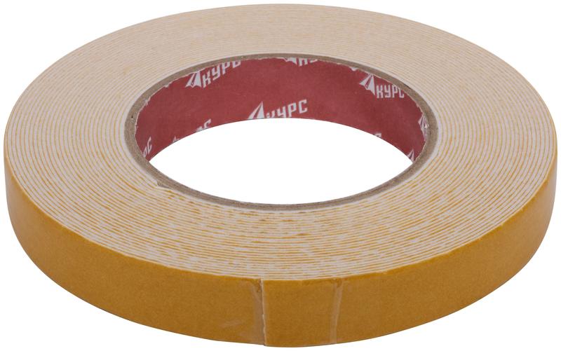 Лента монтажная клейкая на вспененной основе 19ммх10м черн. КУРС 11788