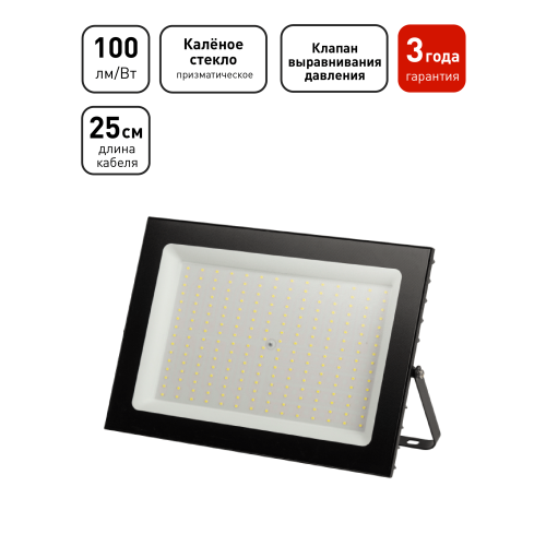 Прожектор светодиодный PRO LPR-062-0-65K-300 300Вт IP65 6500К призма Эра Б0065943