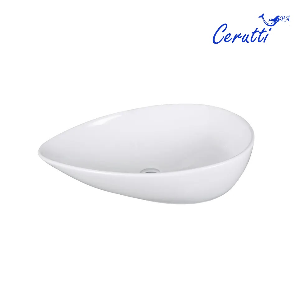 Раковина CR7030 накладная, белая, каплевидная, высокая 660х440х165 Ceruttispa